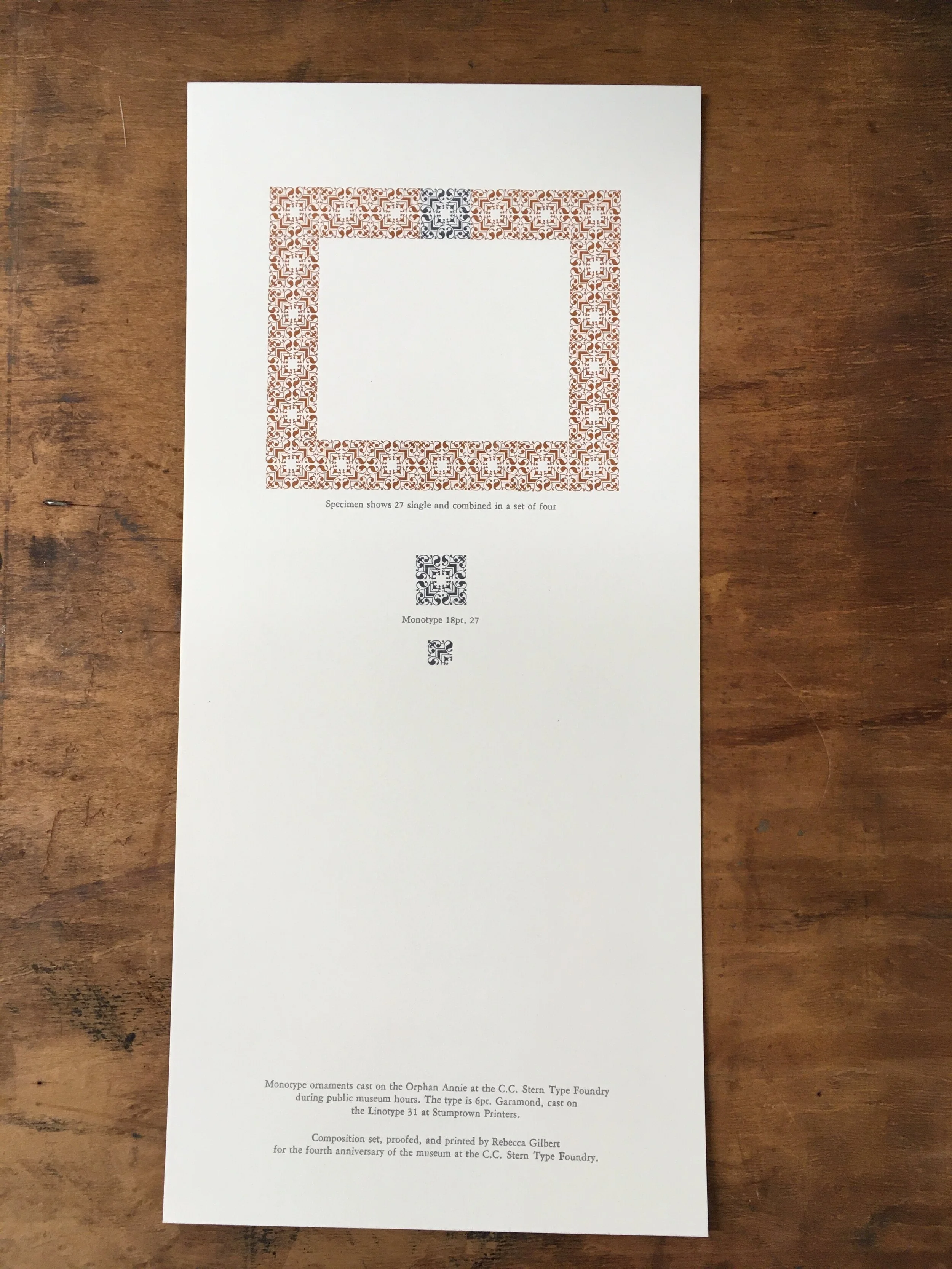 MONOTYPE ORNAMENTS 装飾 タイポグラフィ　洋書 デザイン資料 Monotype Ornament Prints — C.C. Stern Type Foundry